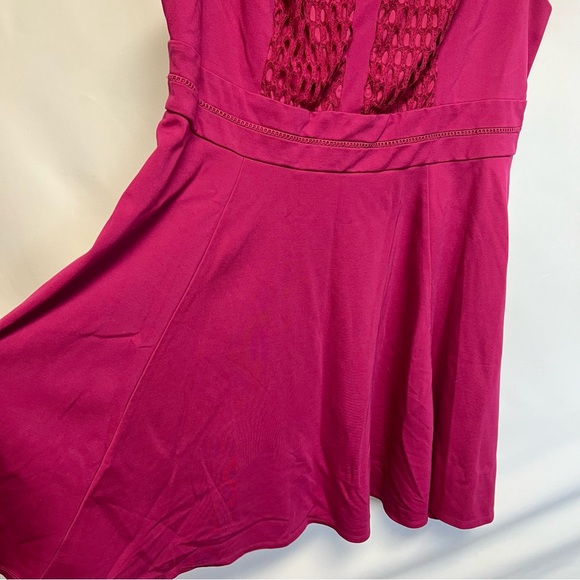 Torrid Fuschia Pink Sleeveless Lace Fit And Flare Midi Dress Plus Size 18 - Picture 5 of 14